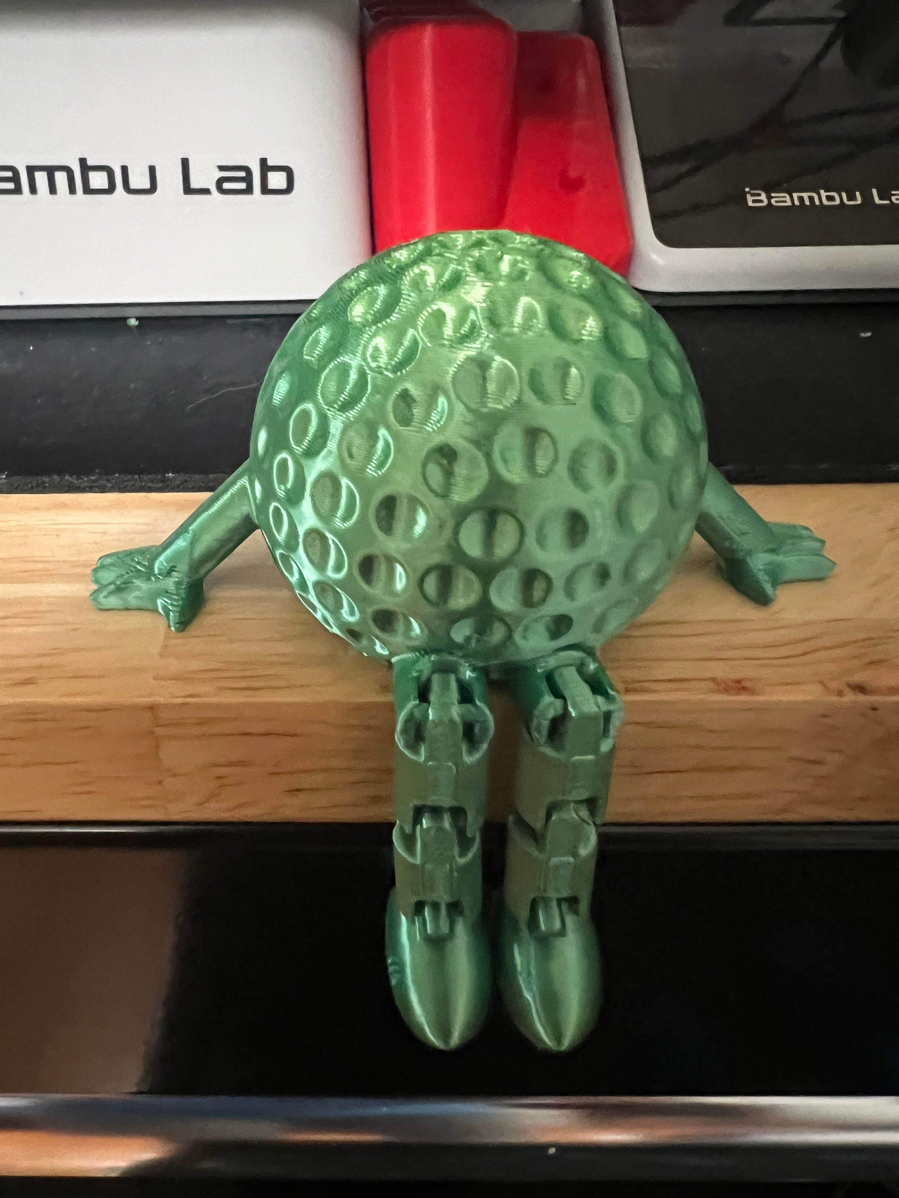 golf ball with legs