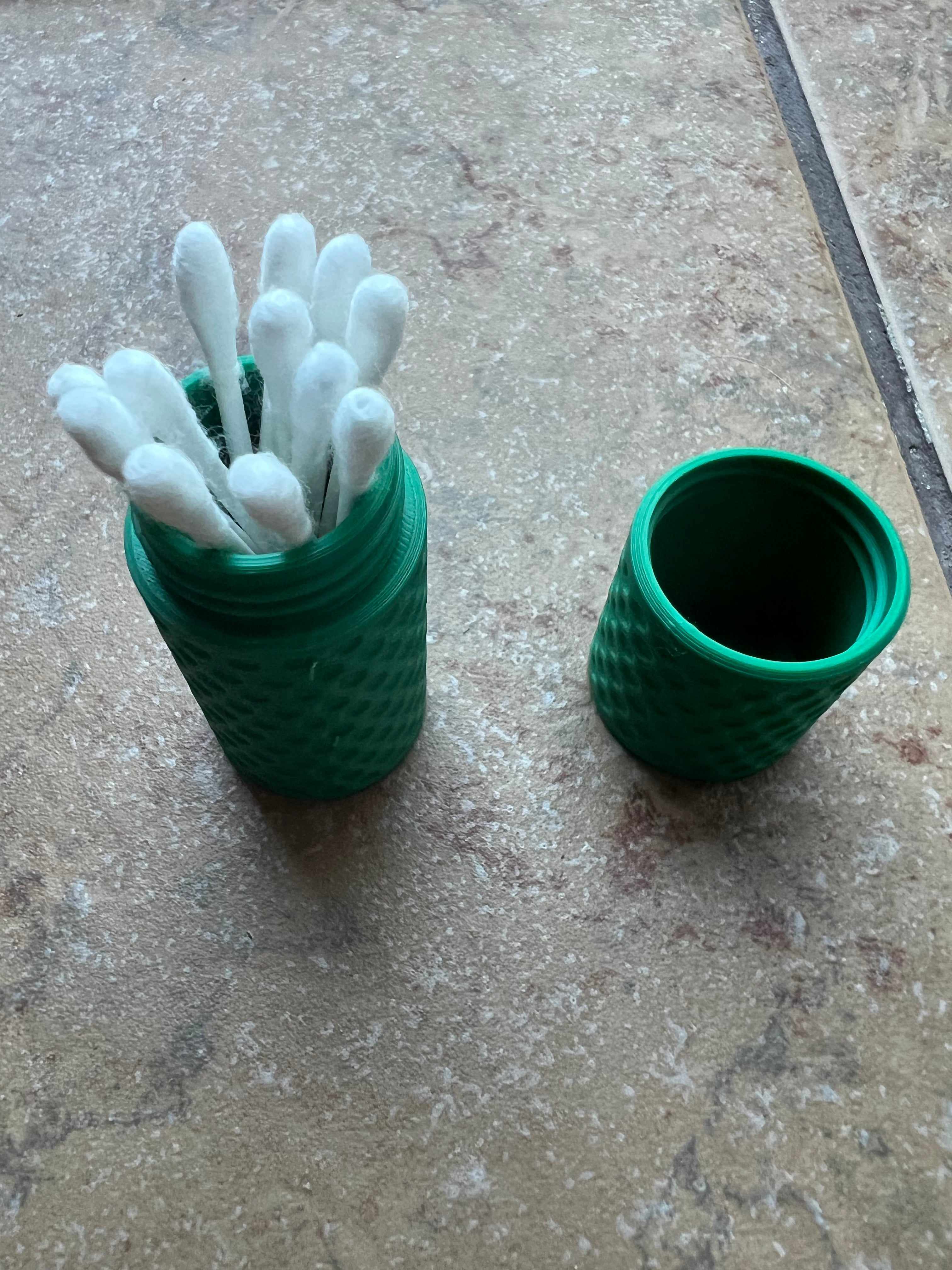 Q-tip hoarder for traveling
